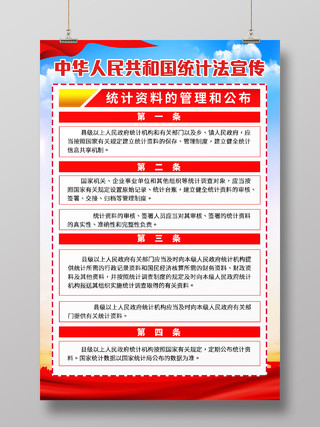 中华人民共和国统计法实施条例宣传海报设计